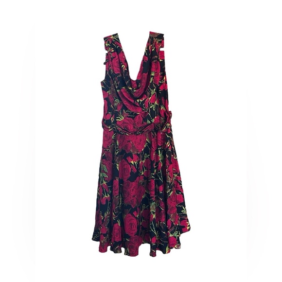 Unique Vintage rose dress size 18 or 2x retro vintage aesthetic - Picture 1 of 5
